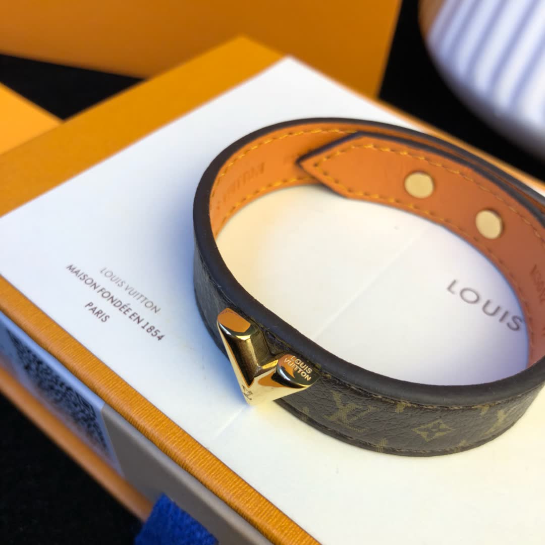 Louis Vuitton Monogram Leather Bracelet